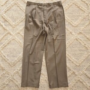 Vintage Ralph Ralph Lauren Wool Cashmere Men's 38x32 Brown Dress Pants Slacks